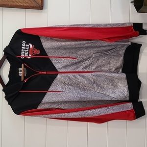 Chicago Bulls Zip Front Hoodie Sweatshirt XXL XXLarge NBA